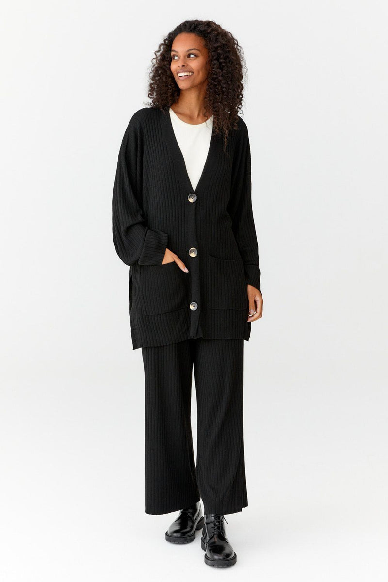 Womens black clearance oversized cardigan
