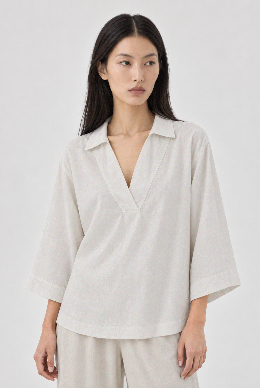 TEN BOXY LYOCELL BLOUSE