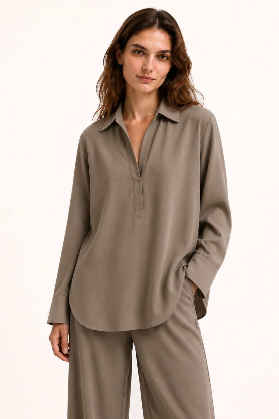 TEN LONG SLEEVE LYOCELL TUNIC