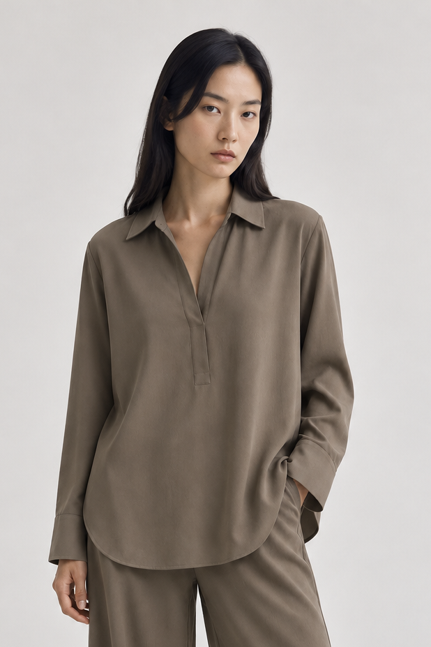 TEN LONG SLEEVE LYOCELL TUNIC