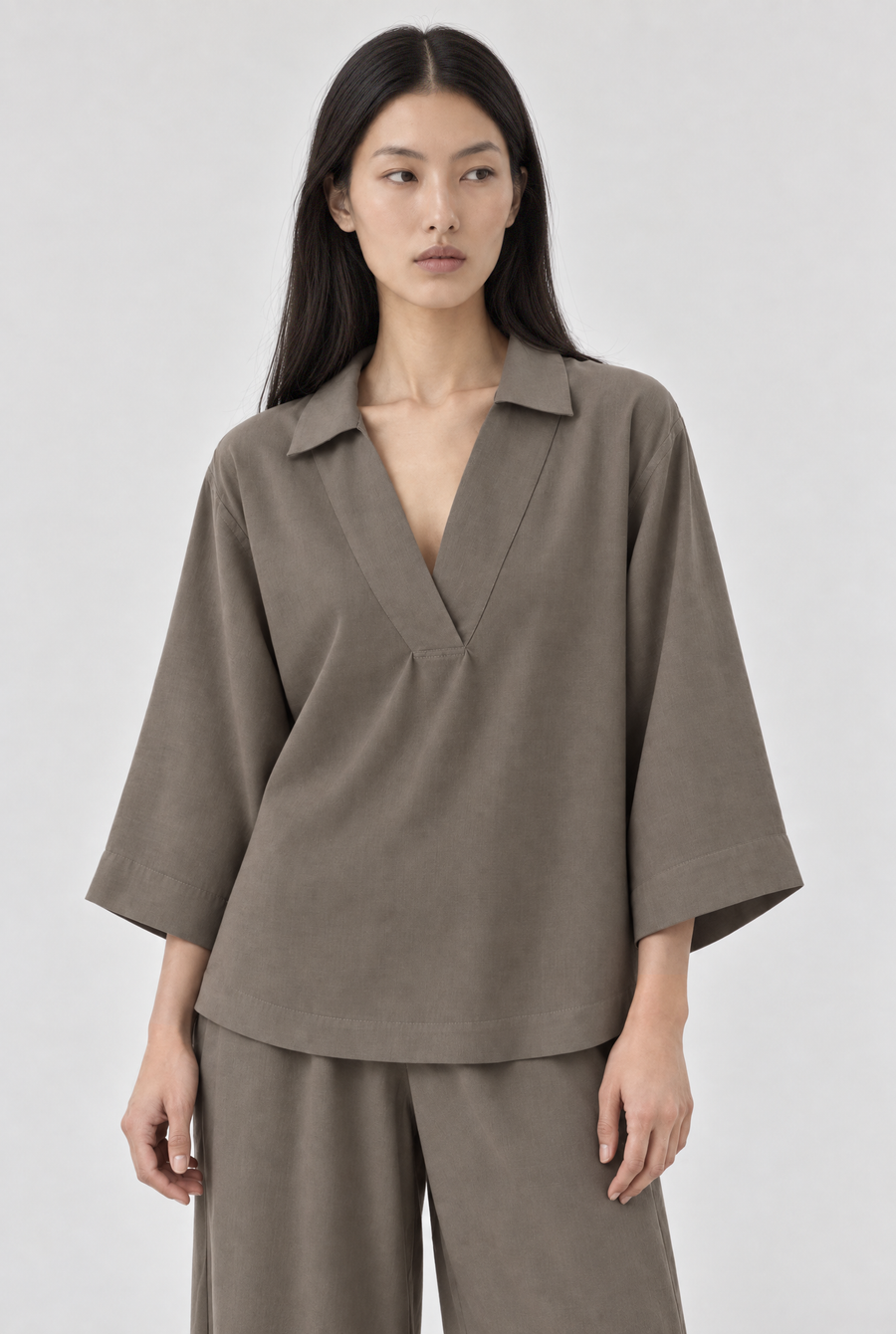 TEN BOXY LYOCELL BLOUSE