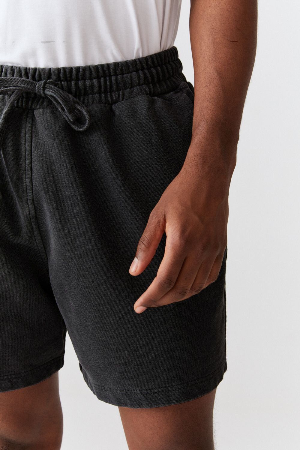 Black outlet sweatshirt shorts